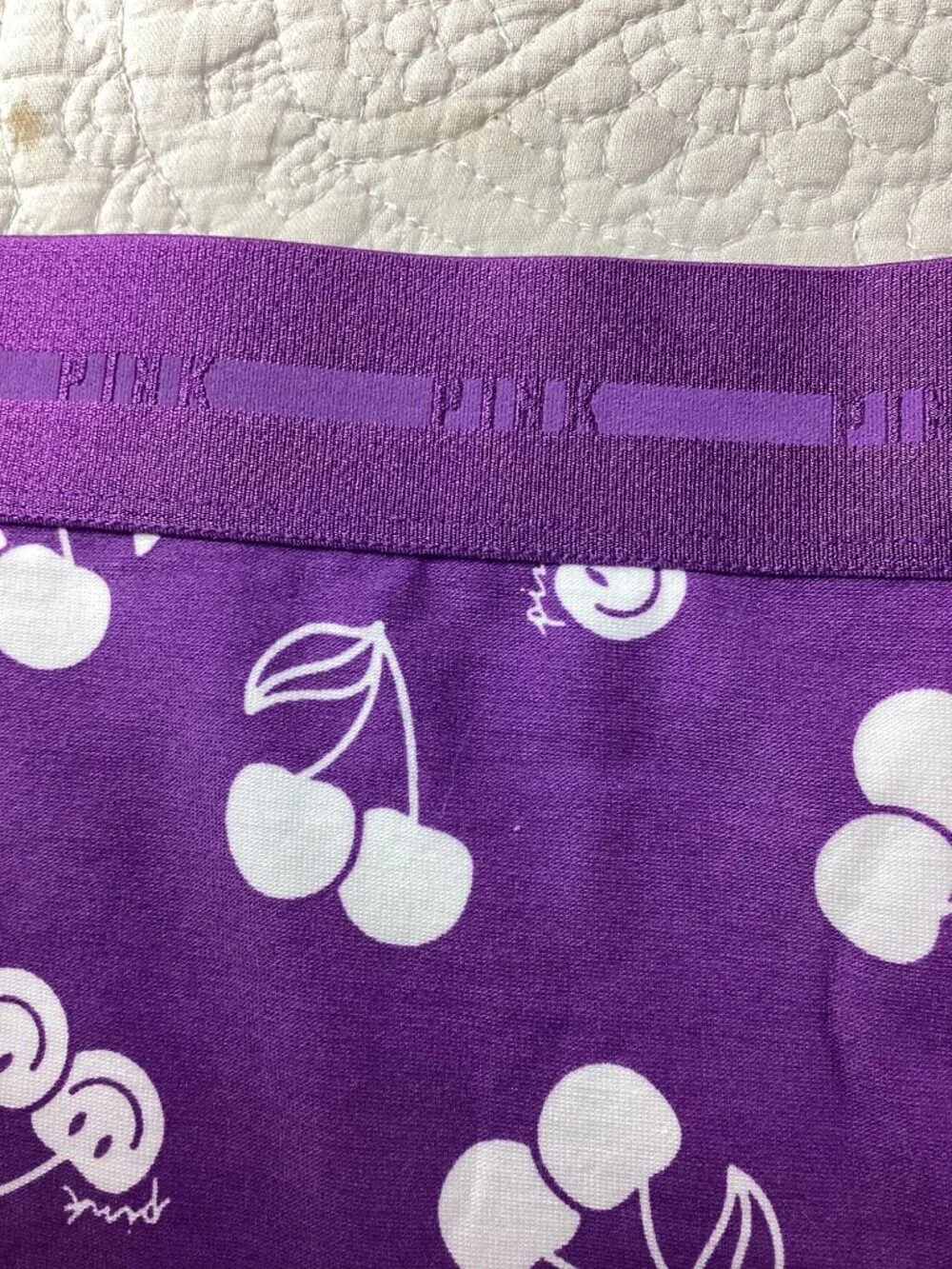 Victorias Secret Pink*Cherry Print Purple Hipster Panties*Briefs*Femboy*XXL*NWOT